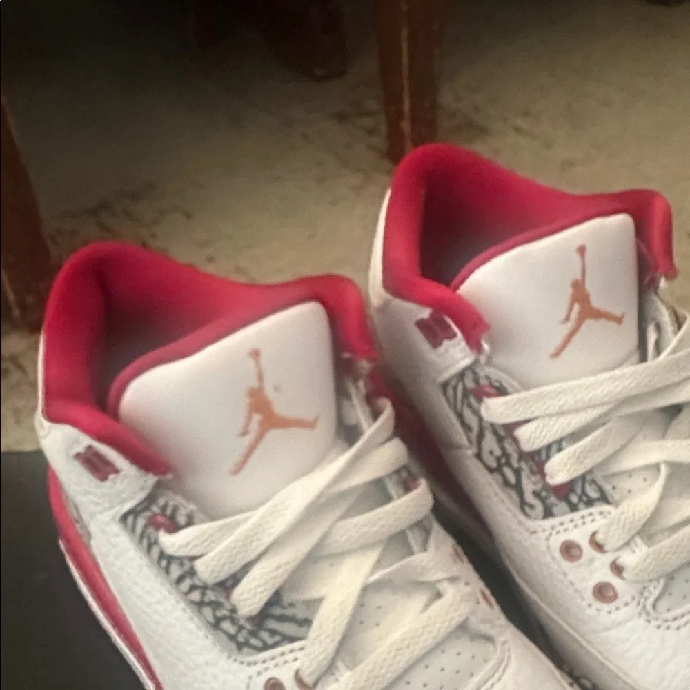 Jordan Kids White, Red & Gray Retro Basketball Sneakers